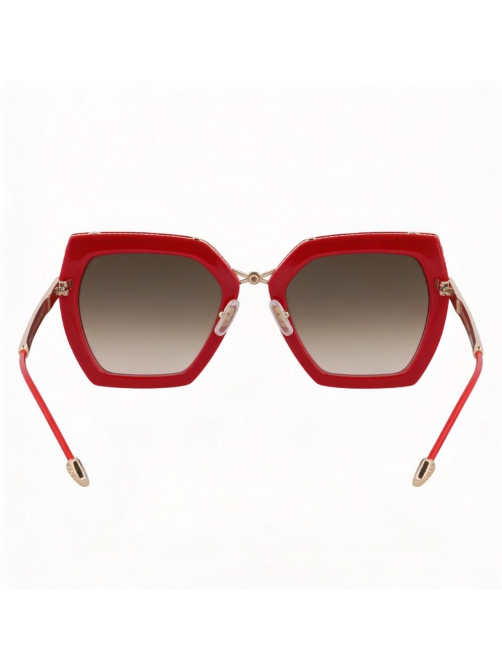 NWT | Philipp Plein | Red Cat-Eye Sunglasses | SPP097S - Gold Detail - Picture 5 of 7